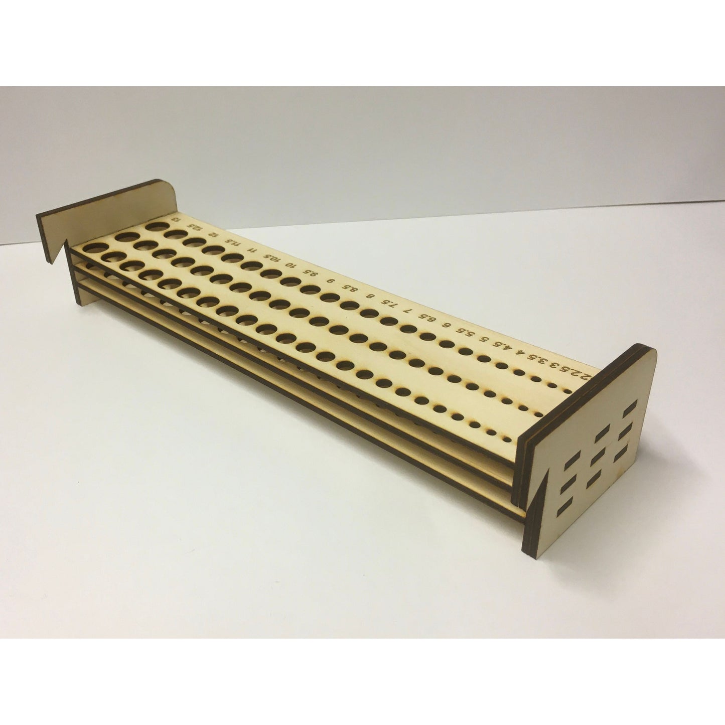 Holzdeko-Lasercut-Gravur Bohrerhalter an französischer Klemmleiste zur Wandmontage, praktische Aufbewahrung für Bohrer und Werkzeuge