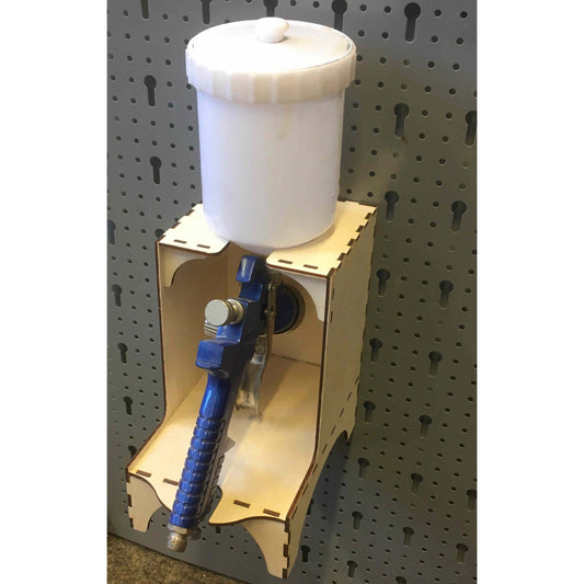 Halter für Lackierpistole von Holzdeko-Lasercut-Gravur, praktischer Werkzeughalter für Lackierpistolen, aus Holz gefertigt