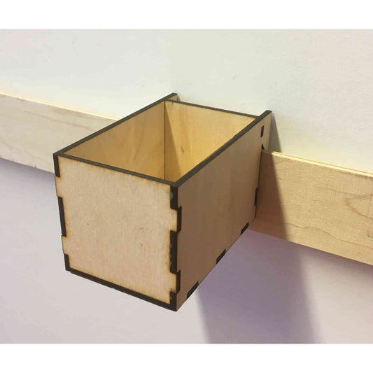 Holzdeko-Lasercut-Gravur French Cleat Aufbewahrungsbox aus Holz mit stabilem Wandmontagesystem, perfekt für Ordnung und Dekoration