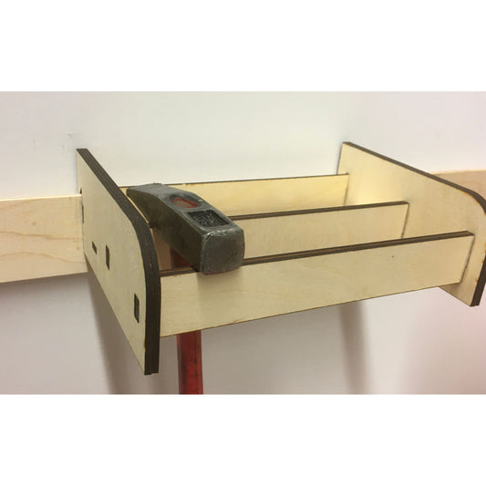 Holzdeko-Lasercut-Gravur French Cleat Hammerhalter aus Holz, Wandhalterung für Hämmer, dekorativ und funktional